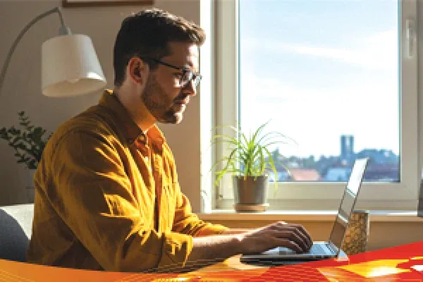 Man working from home